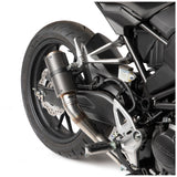 Hotbodies MGP Stinger Slip-On Exhaust, Matte Carbon Fiber, Honda CBR300R, CB300F and CB500X, Part 41302-2405