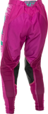 Fly Racing Women's Lite Pants Pink/Turquoise Size 0/02 – Lightweight and Comfortable Motorcycle Apparel