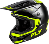 Fly Racing Kinetic Verdict Helmet Black/Hi Vis/Grey Small - Off-Road Motorcycle Helmet with DOT and ECE22.06 Approval