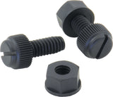 BOLT LPFB50 Black Nylon License Plate Thumb Screws and Locknuts, 50-Pack