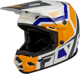 Fly Racing Youth Kinetic Scrap Motocross Helmet White/Orange/Blue/Grey, Size YL, Part 73-2009YL