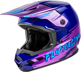 Fly Racing Youth Kinetic Surge Helmet Pink/Purple/Teal – DOT & ECE22.06 Approved Off-Road Helmet