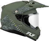 Fly Racing Trekker Granite Helmet Matte Sage/Grey, X-Small, Part Number 73-7043XS