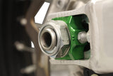 WORKS Green Elite Axle Blocks, Kawasaki KX250F, Part Number 17-248