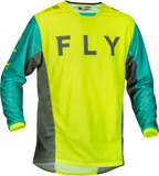 Fly Racing Kinetic Mesh Kore Jersey Hi Vis/Teal/Grey XL