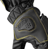 RST S1 Leather Motorcycle Gloves Black/Fluorescent Yellow, Medium – Part 103650F.YEL-09