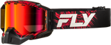 FLY RACING Zone Snow Goggle Red/Black with Red Mirror/Amber Lens 37-50387