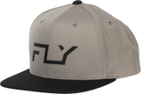 Fly Racing Fly Flow Hat Grey with Adjustable Snapback Closure