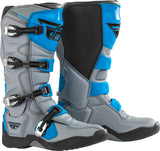 Fly Racing FR5 Motorcycle Boots Grey/Blue Size 7 – Durable and Impact-Resistant Gear