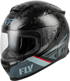 Fly Racing Sentinel Mech Motorcycle Helmet Black/Grey/Red XS, Part 73-8431XS