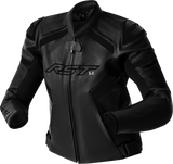 Womens S1 D3o Leather Jacket Black/White Lg