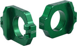 WORKS Green Elite Axle Blocks, Kawasaki KX250F, Part Number 17-248