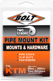 BOLT EU.EX.MNTS 2-Stroke Pipe Mount Kit for KTM and Husqvarna 50cc-300cc