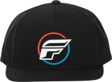 Fly Racing Fly Half Wing Hat Black - Adjustable Snapback with Curved Bill