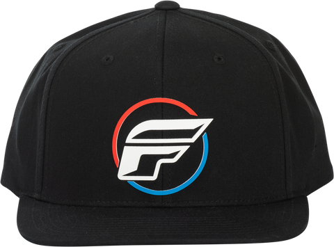 Fly Racing Fly Half Wing Hat Black - Adjustable Snapback with Curved Bill