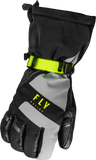 Fly Racing Highland Gloves Black/Grey/Hi Vis Small - Weatherproof, Breathable Motorcycle Gloves