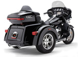 Cobra 6301 Chrome Slip-On Mufflers with Billet Tips for Harley-Davidson Tri Glide Ultra Classic