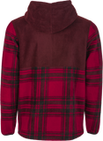 Fly Racing Fly Half Zip Pullover Hoodie Red Plaid 2X