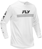 Fly Racing Universal Jersey White/Black Large – Comfortable and Durable Motocross Gear