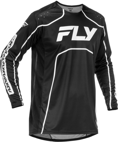 Fly Racing Youth Rayce Bicycle Jersey Black/White YXL - Long Sleeve Performance Cycling Jersey