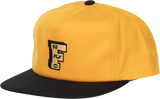 Fly Racing Fly Varsity Hat Mustard - Adjustable Snapback with Curved Bill