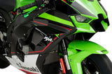 Puig Downforce Race Side Spoilers Black for Kawasaki Ninja ZX-10R and ZX-10RR, Part Number 20543N