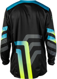 FLY RACING Small Kinetic Volt Jersey Black/Grey/Teal/Yellow 380-540S
