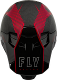 Fly Racing Youth Formula Carbon Tracer Helmet Red/Black YL - Lightweight DOT & ECE Approved Helmet with Impact Absorption Technology