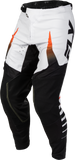 Fly Racing Evolution DST Bolt Pants White/Black/Orange, Size 28, Part Number 380-13228