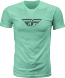 Fly Racing F Wing Tee Sage/Grey 2X – Lightweight and Comfortable Premium Crew Neck T-Shirt