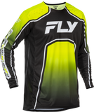 Fly Racing Youth Rayce Bicycle Jersey Lime/Black/White YXL - Long Sleeve Performance Cycling Jersey