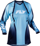 FLY RACING Women's F 16 Lift Jersey Aqua/Navy/White Large 380-821L