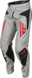 Fly Racing Kinetic Sym Pants Light Grey/Red/Black Size 34