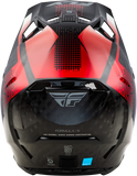 Fly Racing Formula S Carbon Protocol Quin Smart Helmet Black Carbon/Red 2X, Part 73-44652X
