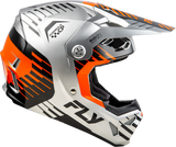 Fly Racing Formula Cp Slice Helmet Grey/Orange/Black XS – Lightweight Impact-Absorbing Motorcycle Helmet