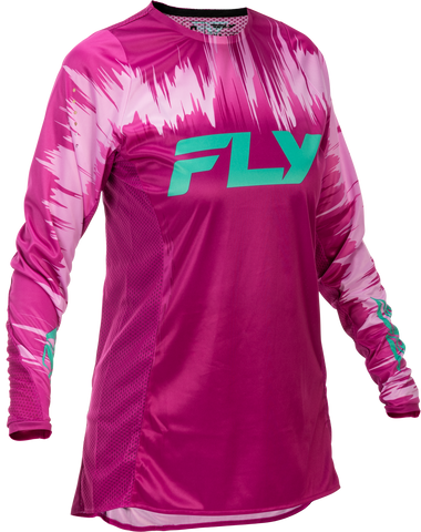 Fly Racing Women's Lite Jersey Pink/Turquoise Large - Comfortable and Performance-Driven Racing Apparel