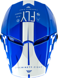 FLY RACING Large Kinetic Lite Rival Helmet Gloss Blue/White 73-3475L