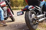 Kuryakyn 3142 Nova Gloss Black Side Mount License Plate Frame
