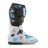 Gaerne SG-12 Motocross Boots Black/White/Carolina Blue Size 10, Part 2174-103-44.5