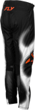 Fly Racing Youth Kinetic Torch Pants Black/White/Orange, Size 18, Part Number 380-53518
