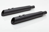 Cobra 6289RB 4.5-Inch Uppercut Black Slip-On Mufflers for Harley-Davidson FLH and FLT Models