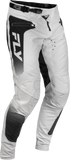 Fly Racing Yth Rayce Sonar BMX/MTB Bicycle Pants, White/Black, Youth Size 22, Part 380-06122