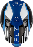 Fly Racing Formula CC Strike Helmet Black/Blue/Grey/White, Medium, Part 73-4363M