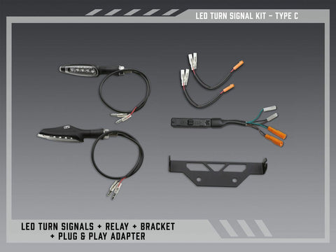 Yoshimura V2 Fender Eliminator Kit with LED Turn Signals for Motorcycles (Part #075BG-STD-C-K)