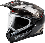 Fly Racing Trekker CW Conceal Dual-Shield Motorcycle Helmet, Black/Grey/White, Medium, Part Number 73-31357M