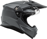 FLY Racing Trekker Solid Helmet Grey XS – Versatile Off-Road, Street, and Snow Helmet with ECE and DOT Approval