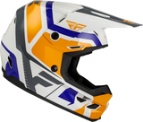 Fly Racing Youth Kinetic Scrap Helmet White, Orange, Blue and Grey, Size Youth Small (YS), Part 73-2009YS