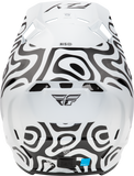Fly Racing Youth Formula S Carbon Abyss Helmet White/Black, YL, Part Number 73-4469YL