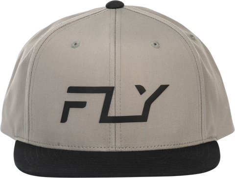 Fly Racing Fly Flow Hat Grey with Adjustable Snapback Closure