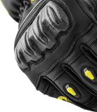 RST S1 Leather Motorcycle Gloves Black/Fluorescent Yellow 2XL, Part Number 103650F.YEL-12
